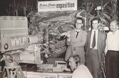 Steve Allen with Bill Putnam at a tonight show remote from the Big E!