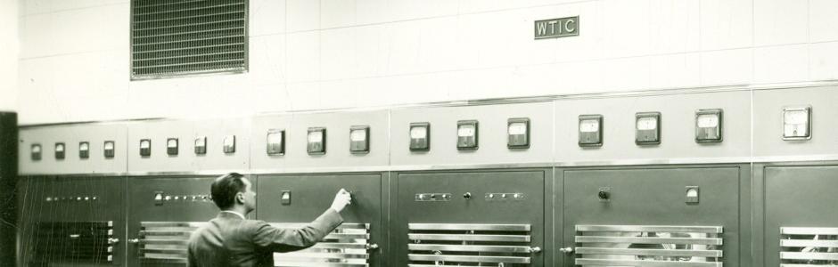"WTIC-AM's 50KW Westinghouse Transmitter"