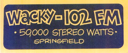 WACKY 50,000 watt stereo banner.